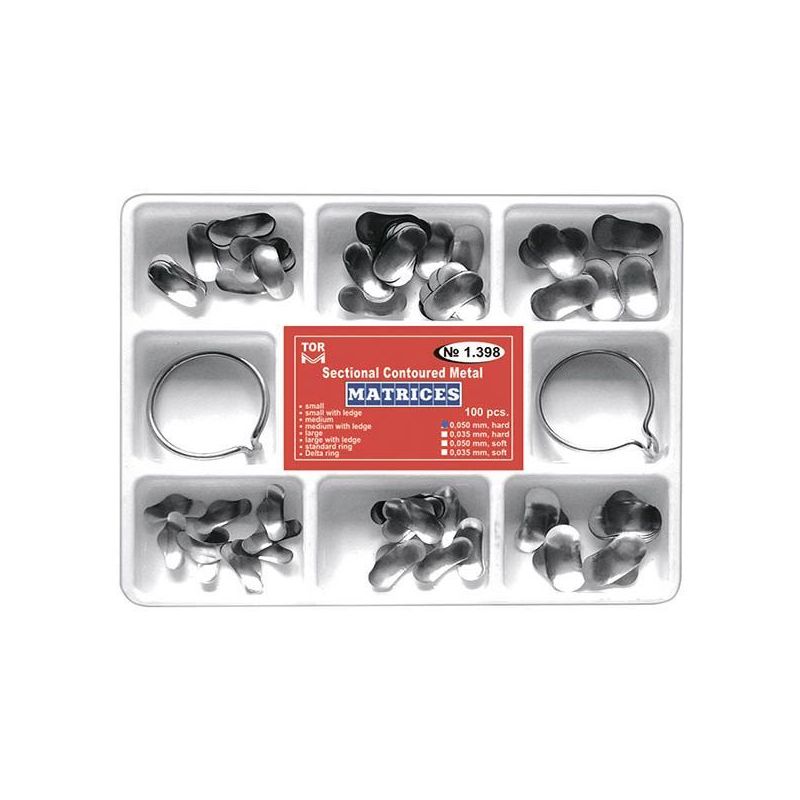 Set matrici metalice sectionate TOR VM cu 2 inele
