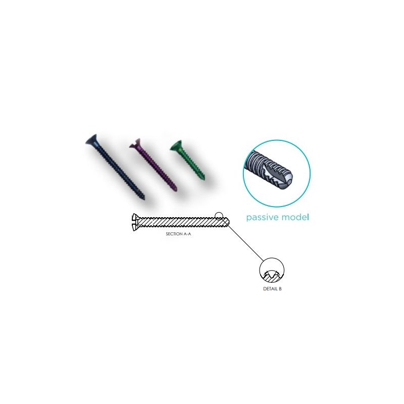 Surub (pasiv) fixare placuta titan 10mm