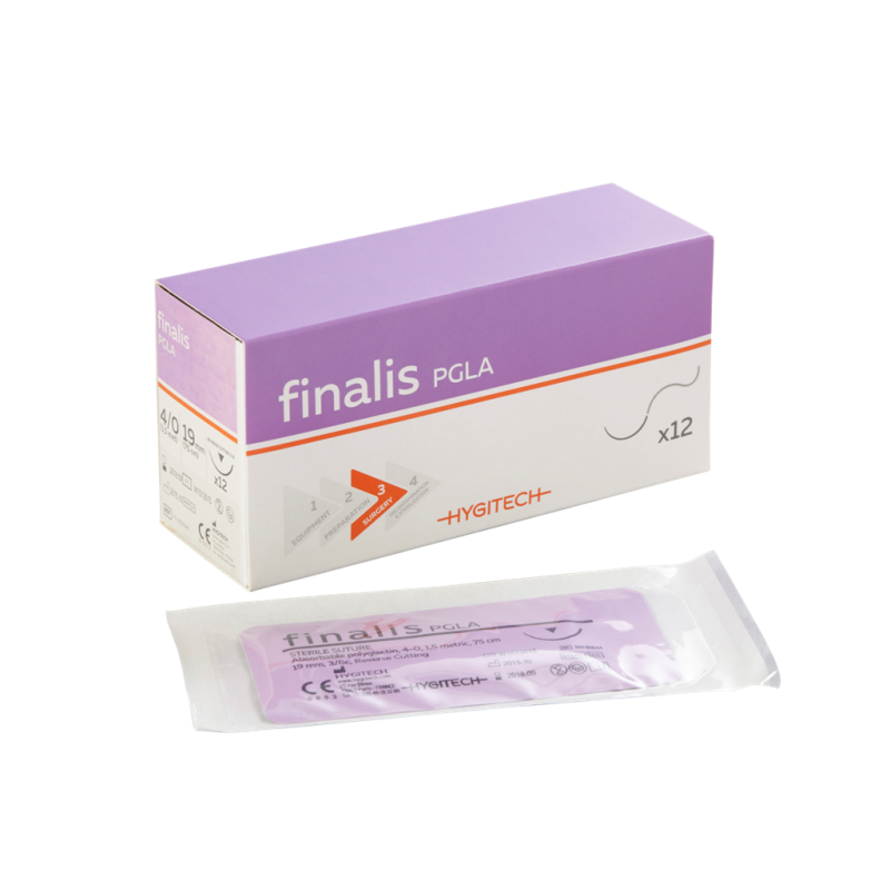 Ace sutura resorbabile PGLA 4/0 19 mm Triunghi Hygitech