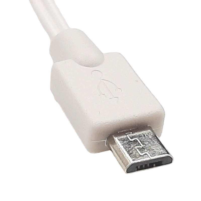 Cablu Conectare Fileclip/Cârlig Buză E-Connect S - Alb, Micro USB