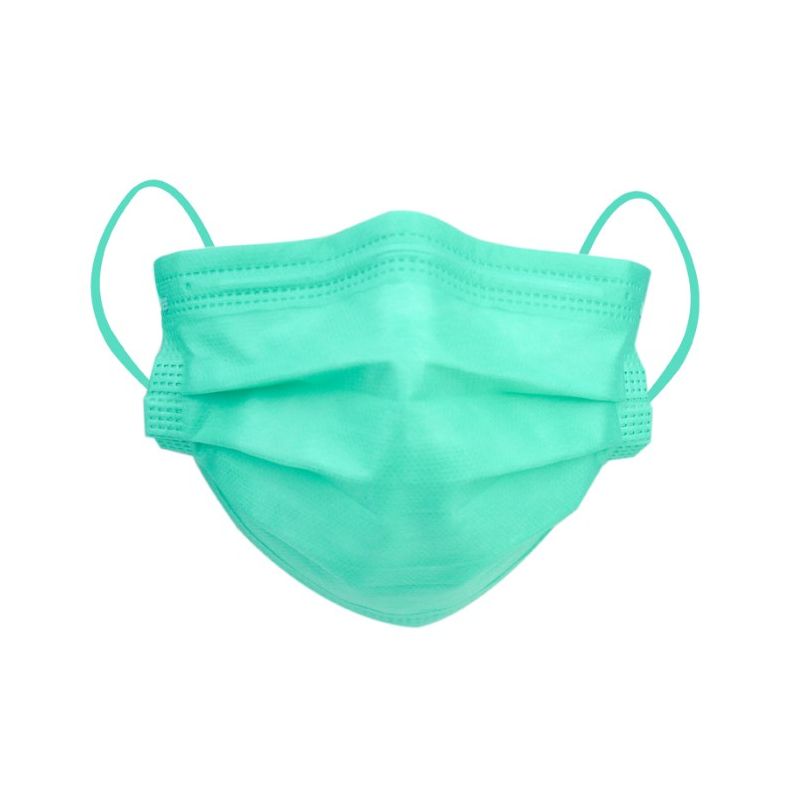 Masti colorate 4 straturi 4 pliuri 50 buc Verde Lime