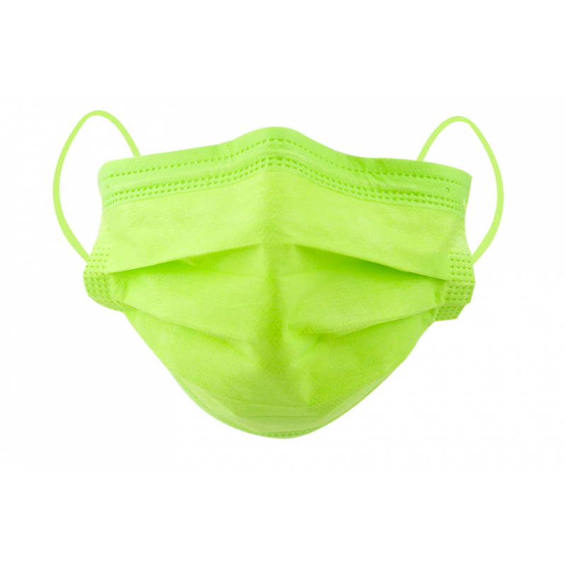 Masti colorate 4 straturi 4 pliuri 50 buc Verde Lime