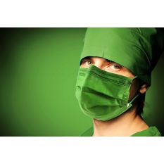 Masti colorate 4 straturi 4 pliuri 50 buc Verde Lime