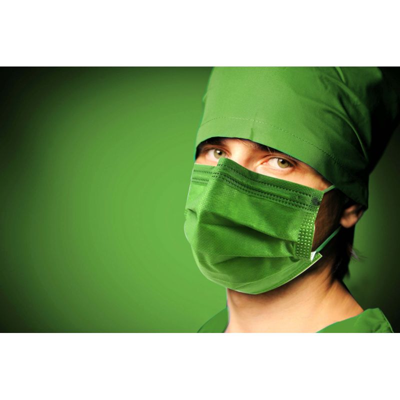 Masti colorate 4 straturi 4 pliuri 50 buc Verde Lime