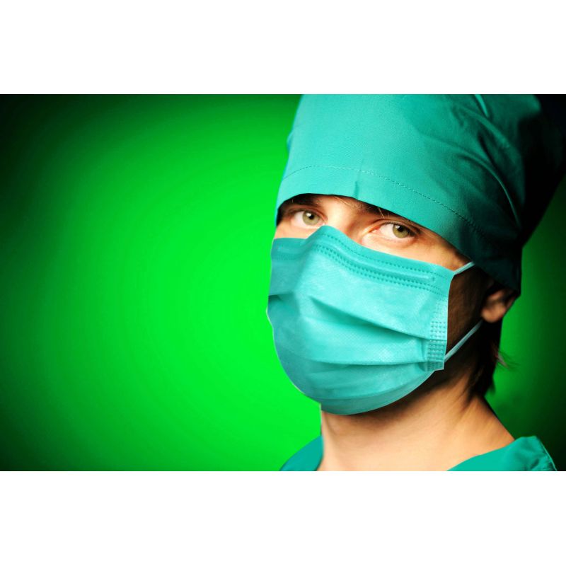 Masti colorate 4 straturi 4 pliuri 50 buc Verde Lime