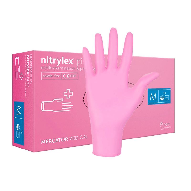 Manusi examinare Nitril Nitrilex Roz