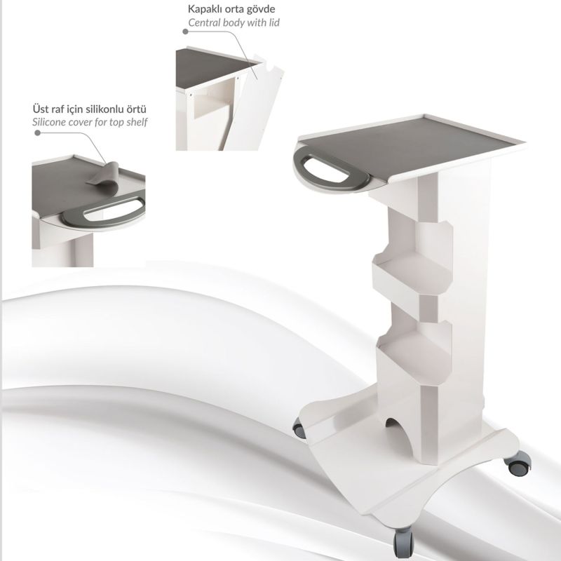Cart mobil cu 3 etajere/3 prize HPS-01