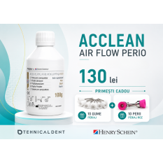 PACHET Acclean Airflow Perio + 10 Gume detartraj/periaj Prophy Cups +  10 Perii periaj roz GRATUIT
