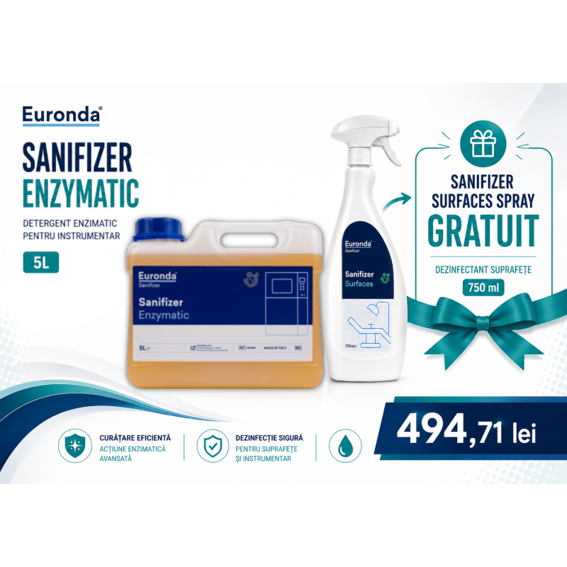 PACHET Sanifizer Enzymatic 5L + Sanifizer Surfaces Spray 750ml GRATUIT