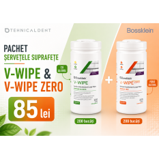 PACHET Bosklein Servetele dezinfectante V-WIPE tub + Servetele dezinfectante V-Wipe Zero tub
