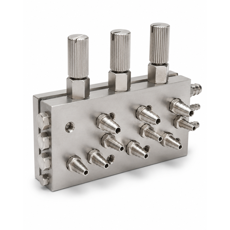 Bloc distributie pentru unit dentar cu 3 reglaje