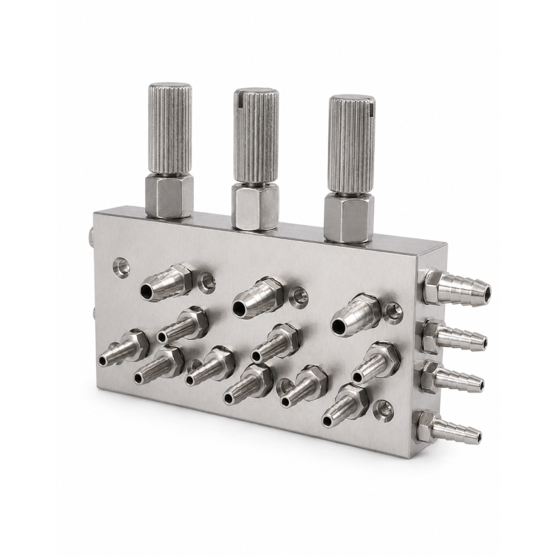 Bloc distributie pentru unit dentar cu 3 reglaje